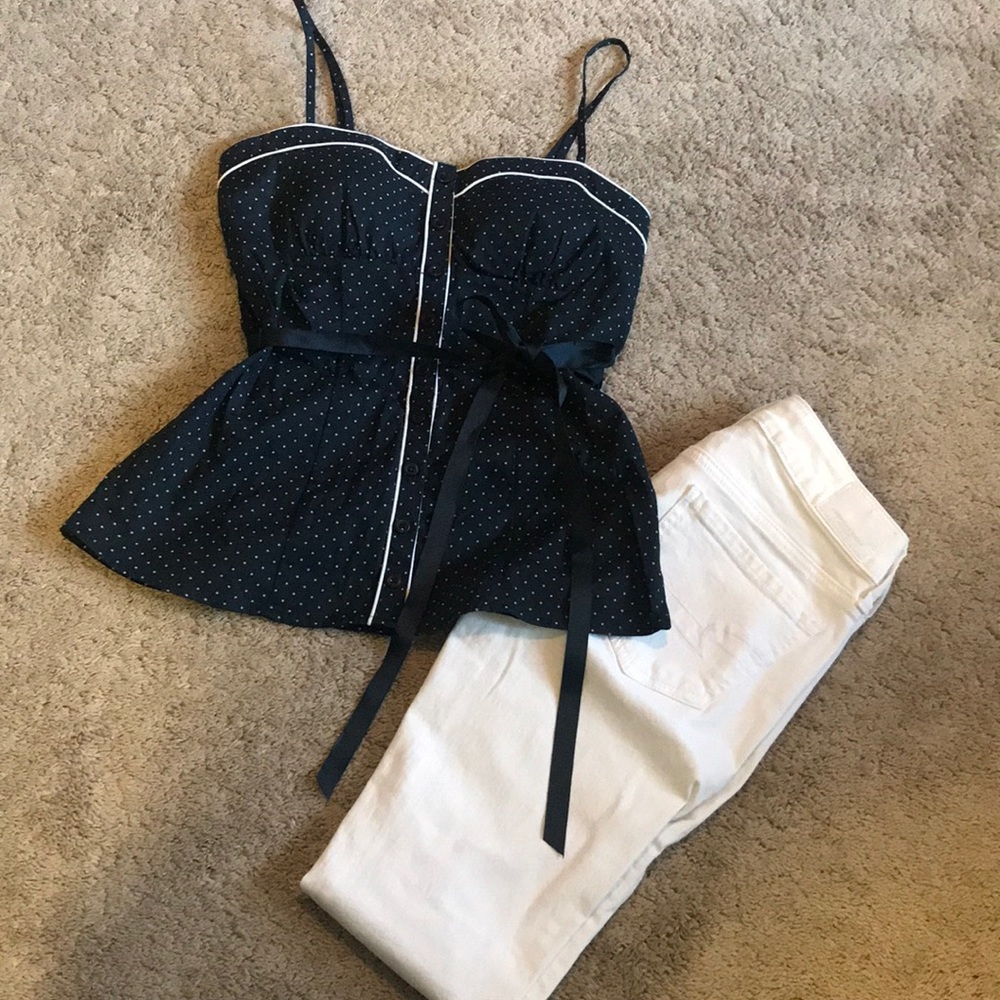 NWOT Maurices Spaghetti Strap Polka Dot Top